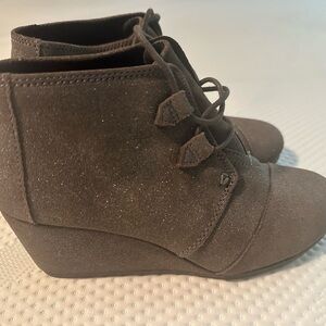 Toms Dark Brown Ankle Booties